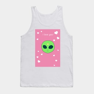 I Love You - Alien Face Tank Top